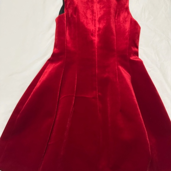 Zara Red Suede Dress XS - Picture 3 of 4